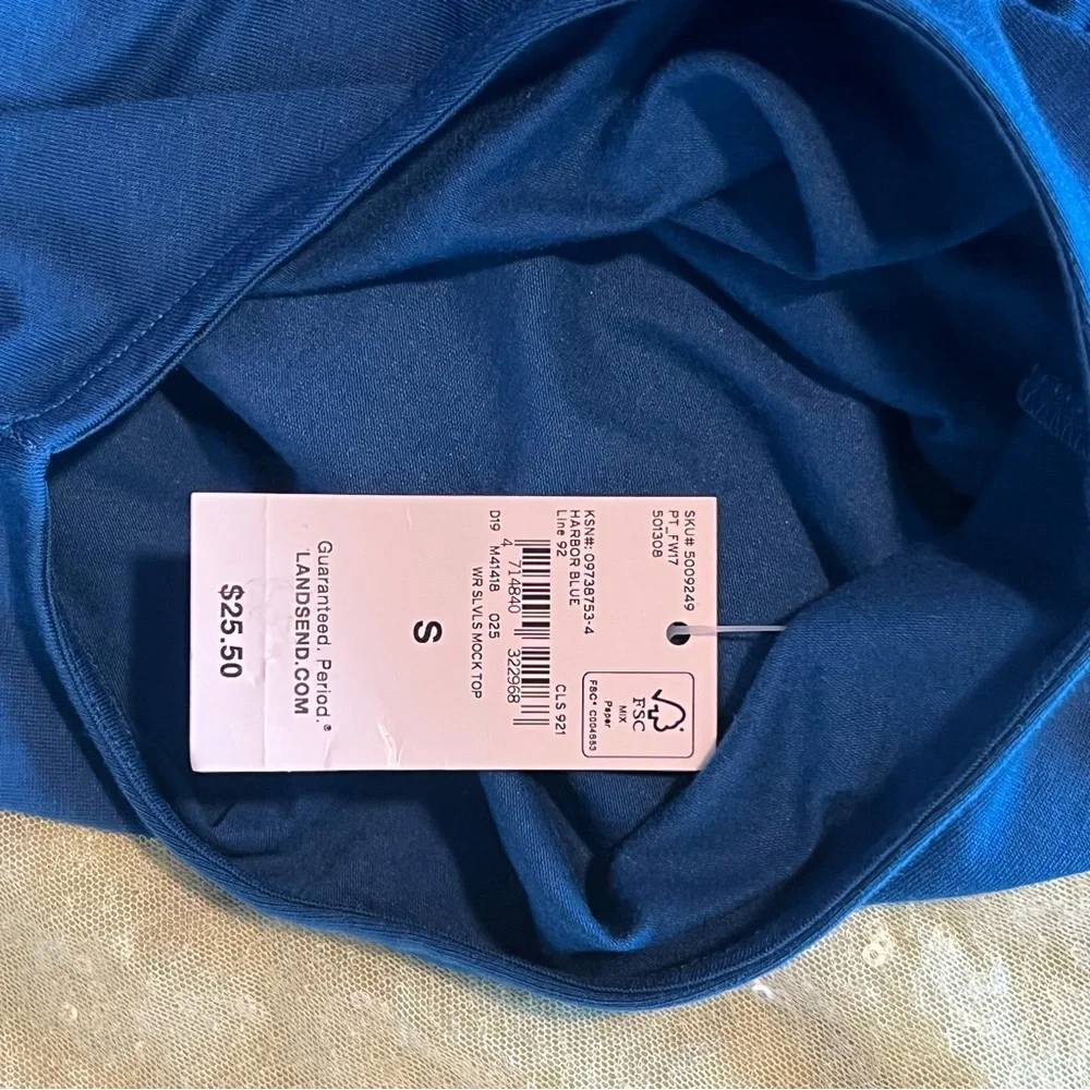 Land’s End NWT Blue Sleeveless Women's Top | Size Small - Picture 7 of 7
